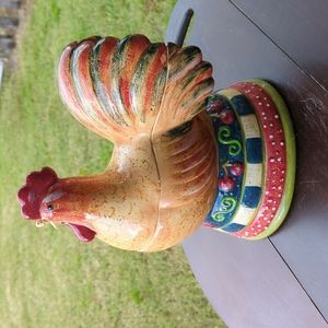 Large Vintage Ceramic Rooster / Chicken Cookie Jar